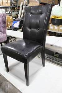 High-Back Formal Dining Chair Black 21Wx26Dx40H