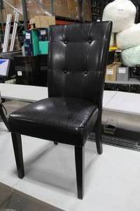 High-Back Formal Dining Chair Black 21Wx26Dx40H