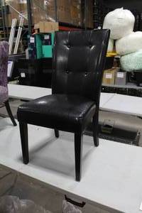 High-Back Formal Dining Chair Black 21Wx26Dx40H