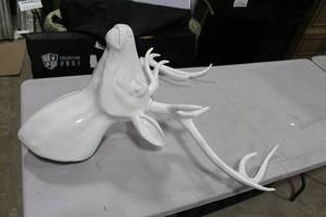 10-point Buck Deer Bust White 20Wx20H