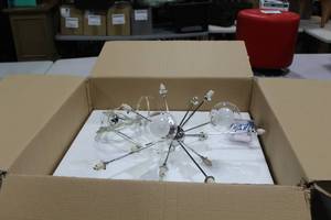 Sputnik Light 12-Clear Glass Globe 26Dx10H (in box)