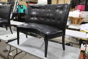 Baquette Sofa Black 48Lx24Wx40H
