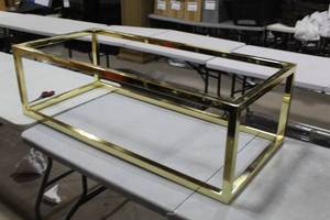 Metal Coffee Table Frame Gold 48Lx22Wx15H