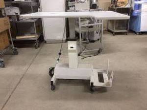 WOW MSRP $1200 Union Vision Motorized Ophthalmic Medical Oversized&nbsp Instrument Table With POWERED UpDown Surface &amp Switch Plus Side Tray For PC - Great Working Condition