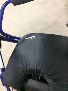 Evolution Mobile Rolling Walker Rollator - Nice Condition with Cushion Seat - Bag Underneath Is Frayed