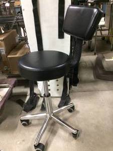Medical Mobile Pneumatic Stool (Black)