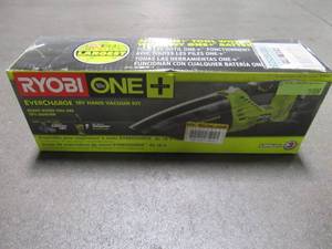 lot 3 image: Ryobi 18-Volt ONE EVERCHARGE Hand Vacuum Kit, P714K. Tool Only.