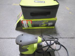 lot 14 image: RYOBI 2 Amp 14 Sheet Sander, S652DGK, Used.