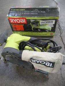 lot 28 image: RYOBI 3 in. x 18 in. Portable Belt Sander, BE319 - Used.