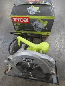 lot 40 image: RYOBI 14-Amp 7-14 in. Circular Saw with Laser, CSB135L - Used.