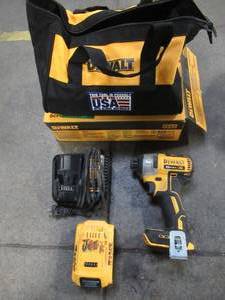 lot 60 image: Dewalt 20-Volt MAX XR Cordless Brushless 3-Speed 14 in. Impact Driver with (1) 20-Volt 5.0Ah Battery & Charger, DCF887P1 - Used.