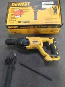 lot 70 image: DEWALT 20-Volt MAX XR Li-Ion 1 in. Cordless SDS-plus Brushless D-Handle ConcreteMasonry Rotary Hammer (Tool-Only) DCH133B - Used.