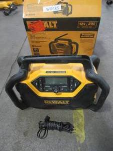 lot 82 image: DEWALT 20-Volt MAX Compact Bluetooth Radio (Tool Only), DCR028B - Like New.