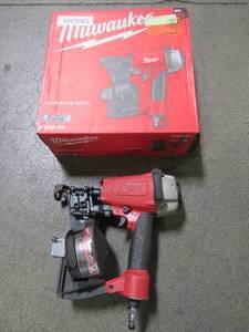 lot 94 image: MILWAUKEE 1-34 in. Coil Roofing Nailer, 7220-20 - Used.