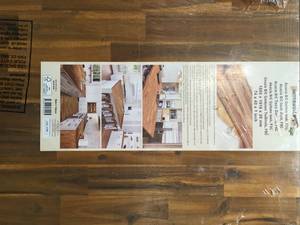 lot 12 image: Acacia 6 ft. L x 40 in. D x 1 in. T Butcher Block Island Countertop in Golden Teak Stain by Interbuild Customer Returns See Pictures