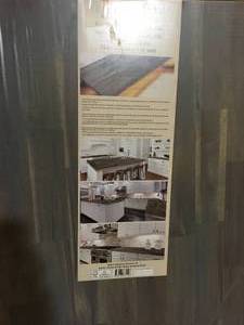 lot 18 image: Acacia 6 ft. L x 25 in. D x 1.5 in. T Butcher Block Countertop in Dusk Grey Wood Oil Satin by Interbuild Customer Returns See Pictures