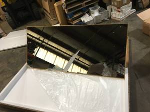 lot 26 image: 71 in.x 31.5in. Large Full-length Gold Floor Mirror Wall Mounted or Leaning by Unbranded Customer Returns See Pictures