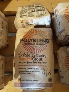 25 LBS of Polyblend Sanded Grout Mix - Sable Brown  Opened Partial Bag