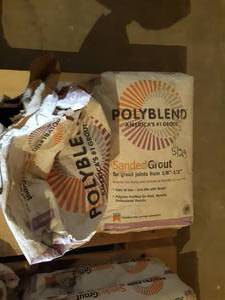 25 LBS of Polyblend Sanded Grout Mix - Dove Grey  Opened Partial Bag