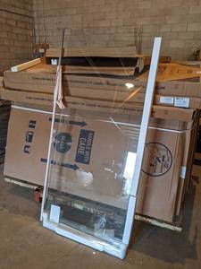 72 x 32 x 38 Tempered Glass Shower Door