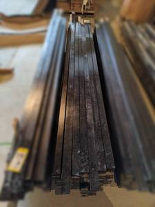 Large Lot of (90) 2 x 34 Mocha Solid Soft Maple MoldingTrim w Groove