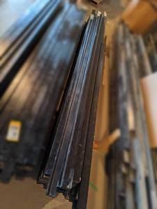 Large Lot of (80) 2 x 34 Mocha Solid Soft Maple MoldingTrim w Groove