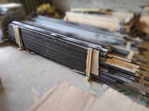 Large Lot of (40) 3 x 34 Mocha Solid Soft Maple MoldingTrim w Groove