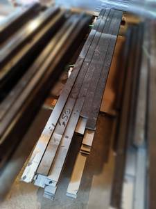 Large Lot of (50) 3 x 34 Mocha Solid Soft Maple MoldingTrim w Saw Kerf