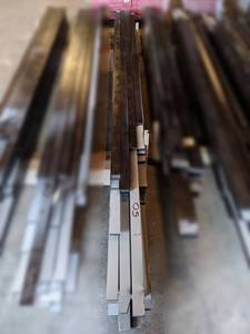 Large Lot of (50) 2 x 34 Mocha Solid Soft Maple MoldingTrim w Saw Kerf