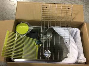 lot 9 image: Undermount 16-Gauge Stainless Steel 36 in. x 19 in. x 10 in. Single Bowl Kitchen Sink Combo with Accessories by eModernDecor Customer Return See Pictures