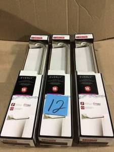 lot 12 image: DELTA EVERLY 18 IN  TOWEL BAR BRUSHED NICKEL Customer Return See Pictures