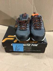 lot 16 image: Mens Memory At Peak Athletic Shoes - Composite Toe - CastlerockBlack Size 8(M) by Fila Customer Return See Pictures