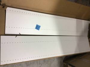 lot 22 image: White Wood Vertical Panels (2-Pack) by Closet Evolution Customer Return See Pictures