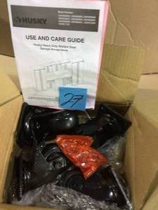 lot 27 image: 4 in. Caster Kit for Heavy Duty Welded Steel Garage Base Cabinets by Husky Customer Return See Pictures