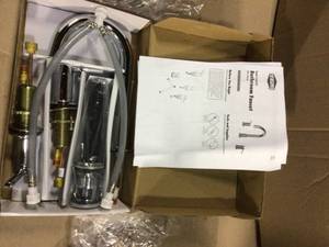 lot 39 image: Metro Collection 8 in. Widespread 2-Handle Bathroom Faucet with 5050 Pop-up in Chrome Customer Return See Pictures
