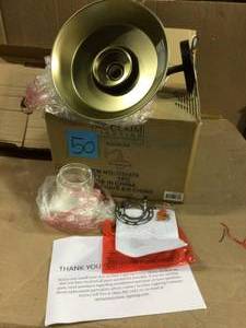 lot 50 image: Burry 1-Light Antique Brass Outdoor Wall Light Customer Return See Pictures