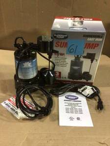 lot 61 image: 13 HP Submersible Cast Iron Sump Pump by Superior Pump Customer Return See Pictures