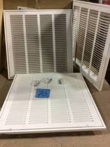 lot 70 image: EZ-Flo 16 in. x 16 in. Steel Return Filter Grille White 61654 Customer Return See Pictures
