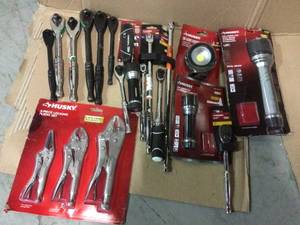 lot 74 image: MIX LOT OF HUSKY TOOLS & MISC. Customer Return See Pictures