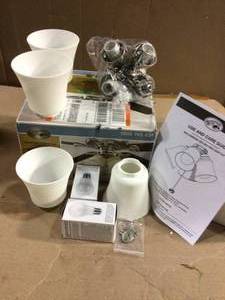 lot 80 image: Hampton Bay Williamson LED Ceiling Fan Light Kit 1002745234 - Customer Return See Pictures