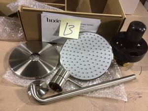 Single-Handle 1-Spray Shower Faucet with Valve in Brushed Nickel (Valve Included) Customer Returns See Pictures