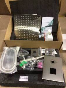 2-Handle 2-Spray of Rain LED 10 in. Shower Head System Shower Faucet and Handheld Kit in Brushed Nickel (Valve Included) Customer Returns See Pictures