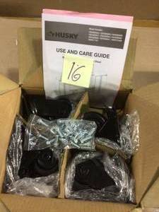4 in. Caster Kit for Heavy Duty Welded Steel Garage Base Cabinets by Husky Customer Returns See Pictures