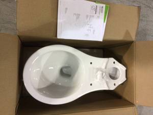 Foundations 1.28 GPF Single Flush Round Front Toilet BOWL ONLY Delta See Pictures