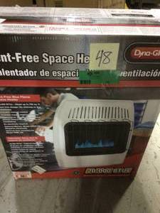 20,000 BTU Blue Flame Vent Free Liquid Propane Wall Heater by Dyna-Glo Customer Returns See Pictures