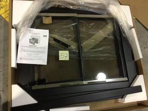 Alsip Medium Glass Fireplace Doors by Pleasant Hearth Customer Returns See Pictures