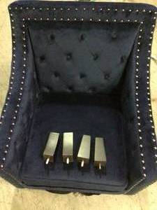 Teagan Navy Accent Chair Customer Returns See Pictures