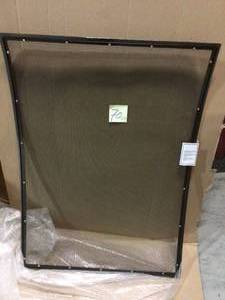 Heavy Duty Curved Pewter 41 in. W Single-Panel Fireplace Screen Customer Returns See Pictures