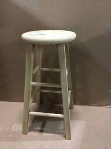 24 in. Unfinished Wood Counter Stool Customer Returns See Pictures