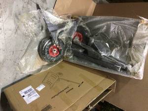 Adjustment 9 Holes 40 in. Iron Handle Snow Pusher Customer Returns See Pictures